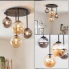 Chehalis 4-lichts plafondlamp met bolvormige kappen, G9, Ø 38 cm, retro