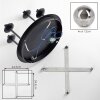 Chehalis bolvormige plafondlamp 4-lichts rond Ø 35 cm, modern retro design