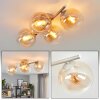Plafondlamp met glazen bollen Gastor, cluster met 4 heldere schermen ø 15 cm