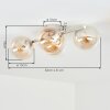 Plafondlamp met glazen bollen Gastor, cluster met 4 heldere schermen ø 15 cm