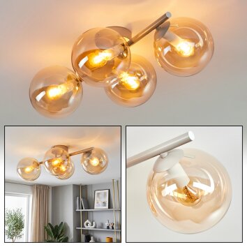 Gastor 4-lichts plafondlamp met bolvormige kappen en E14 fitting voor woonkamer