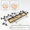 Koyoto 6-lichts E27 hanglamp met bolkappen, langwerpig voor eettafel