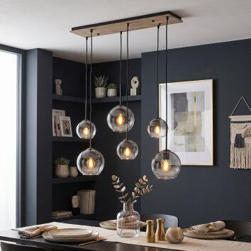 Koyoto 6-lichts hanglamp voor eettafel en woonkamer met E27 fittingen