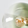 Plafondlamp met glazen bollen Koyoto, glazen bollen in groen, koper, helder en rookkleurig