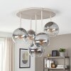 Cluster-plafondlamp Koyoto met 5 heldere en rookkleurige glazen bollen, E14