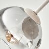 Cluster-plafondlamp Koyoto met 5 heldere en rookkleurige glazen bollen, E14