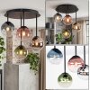 Plafondlamp Chehalis met 4 bonte glazen bollen in clusteropstelling, ø 12 cm, G9-fitting