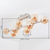 Gastor plafondlamp met bolkappen, 10-lichts, retro stijl voor woonkamer