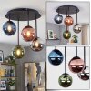 Chehalis glazen bol plafondlamp met 4 glazen kappen, rond, ø 35 cm