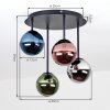 Chehalis glazen bol plafondlamp met 4 glazen kappen, rond, ø 35 cm