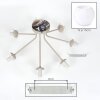 Koyoto plafondlamp met bolvormige kappen, 7-lichts, ø 82 cm, retro modern