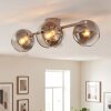 Koyoto 4-lichts plafondlamp met bolvormige kappen, E14, retro vintage