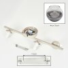 Koyoto 4-lichts plafondlamp met bolvormige kappen, E14, retro vintage