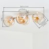 Koyoto plafondlamp met ronde bollen, 4-lichts E14 voor woonkamer en eetkamer