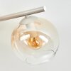 Moderne Cluster-plafondlamp Koyoto met vier amberkleurige glazen kappen, ø 15 cm