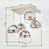 Gastor 5-lichts plafondlamp met bollen, ø 37 cm, voor woonkamer en eetkamer, E14