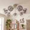Moderne cluster-plafondlamp Koyoto met 7 rook- en heldere glazen bollen