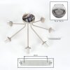 Moderne cluster-plafondlamp Koyoto met 7 rook- en heldere glazen bollen