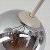 Moderne cluster-plafondlamp Koyoto met 7 rook- en heldere glazen bollen