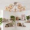 Koyoto retro plafondlamp 7-lichts met bolvormige kappen, Ø 82 cm, voor eetkamer