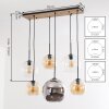 Cluster-hanglamp Koyoto met 6 bollen, verstelbaar bij montage, voor de eettafel