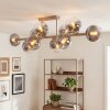 10-lichts moderne Cluster-plafondlamp Koyoto met rookkleurige glazen bollen