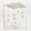 Gastor plafondlamp met bolkappen, 5-lichts E14, retro voor woonkamer en hal