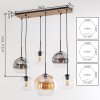 Koyoto hanglamp met bolkappen, 6-lichts E27 voor eetkamer en eettafel