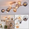 Gastor 10-lichts plafondlamp met bolvormige kappen, E14, modern retro