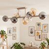 Gastor 10-lichts plafondlamp met bolvormige kappen, E14, modern retro