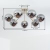 Gastor plafondlamp met bolvormige kappen, 7-lichts retro vintage, ø 82 cm