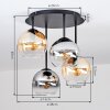 Moderne kogel-plafondlamp Koyoto in clusteropstelling voor de eettafel