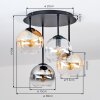 Koyoto plafondlamp 4-lichts met bolvormige kappen, E14 voor eetkamer en woonkamer