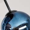 Koyoto plafondlamp met globe kappen, 4-lichts rond ø 25 cm, retro vintage