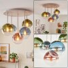 Gastor ronde plafondlamp met bollen, 5-lichts E14, Ø 45 cm, modern retro