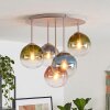 Gastor ronde plafondlamp met bollen, 5-lichts E14, Ø 45 cm, modern retro