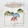 Gastor ronde plafondlamp met bollen, 5-lichts E14, Ø 45 cm, modern retro
