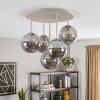 Gastor 5-lichts plafondlamp met bolkappen, rond Ø 45 cm, retro vintage