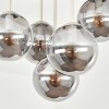 Gastor 5-lichts plafondlamp met bolkappen, rond Ø 45 cm, retro vintage