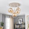 Gastor ronde retro vintage 5-lichts plafondlamp met bolkappen, E14, ø 45 cm