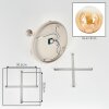 Gastor ronde retro vintage 5-lichts plafondlamp met bolkappen, E14, ø 45 cm
