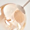 Gastor ronde retro vintage 5-lichts plafondlamp met bolkappen, E14, ø 45 cm