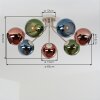 Koyoto plafondlamp met bollen, 7-lichts retro plafondverlichting Ø 82 cm