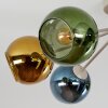 Koyoto retro plafondlamp met bolschermen, 7-armig voor woonkamer en eetkamer