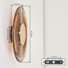 LED ronde wandlamp Liriel, set van 2, 3000 Kelvin warmwit, ringstructuur