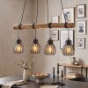 Oravi houten balk hanglamp voor eettafel, 4-lichts E27, lengte 80 cm