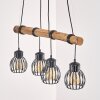 Oravi houten balk hanglamp voor eettafel, 4-lichts E27, lengte 80 cm