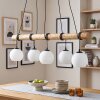 Koyoto houten staaflamp, 5-lichts hanglamp voor eettafel, lengte 100 cm