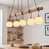 Koyoto houten staaflamp, 5-lichts hanglamp voor eettafel, lengte 100 cm