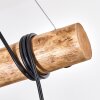 Koyoto houten staaflamp, 5-lichts hanglamp voor eettafel, lengte 100 cm
